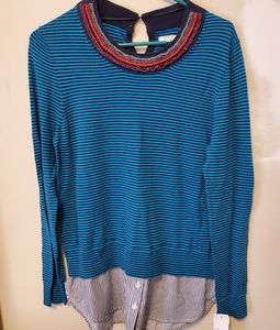 Nwt - 2 for top long sleeve with beaded detail Med